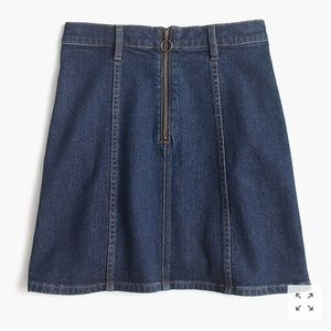 JCrew Factory Denim From Zip Skirt